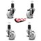 Service Caster 3'' Nylon Wheel Swivel 1-5/8'' Expanding Stem Caster Set 2 Brakes, 4PK SCC-EX20S314-NYS-2-TLB-2-158 - alternate 3